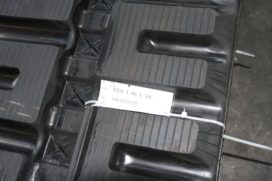 B450x86x55C C-Lug Pattern Skid Steer Loader Rubber Track Rubber Crawler Pour les véhicules à moteur à commande électrique