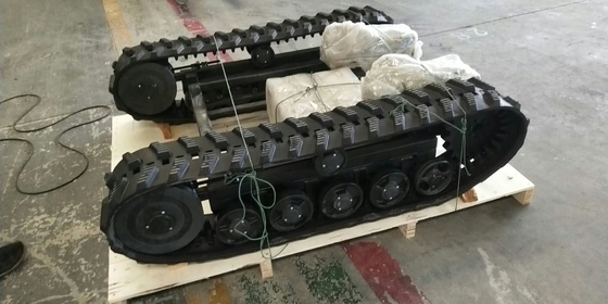 Châssis en caoutchouc interchangeable de voie avec le transport d'énergie DP-SD-250