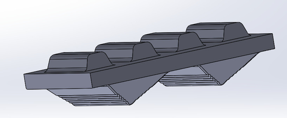 Largeur sans joints des petites 90 de liens voies en caoutchouc 50mm de robot