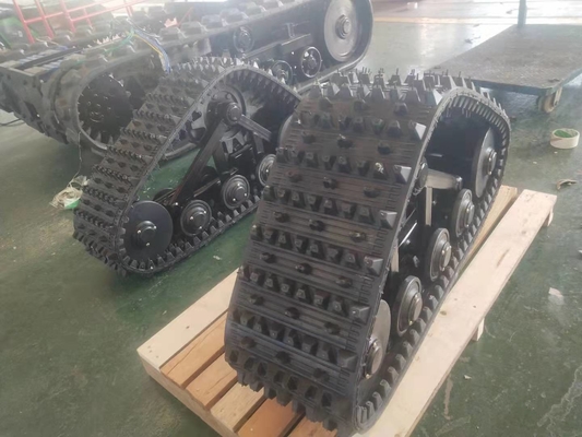système de voie 600kg en caoutchouc 255mm large porteur pour le tracteur